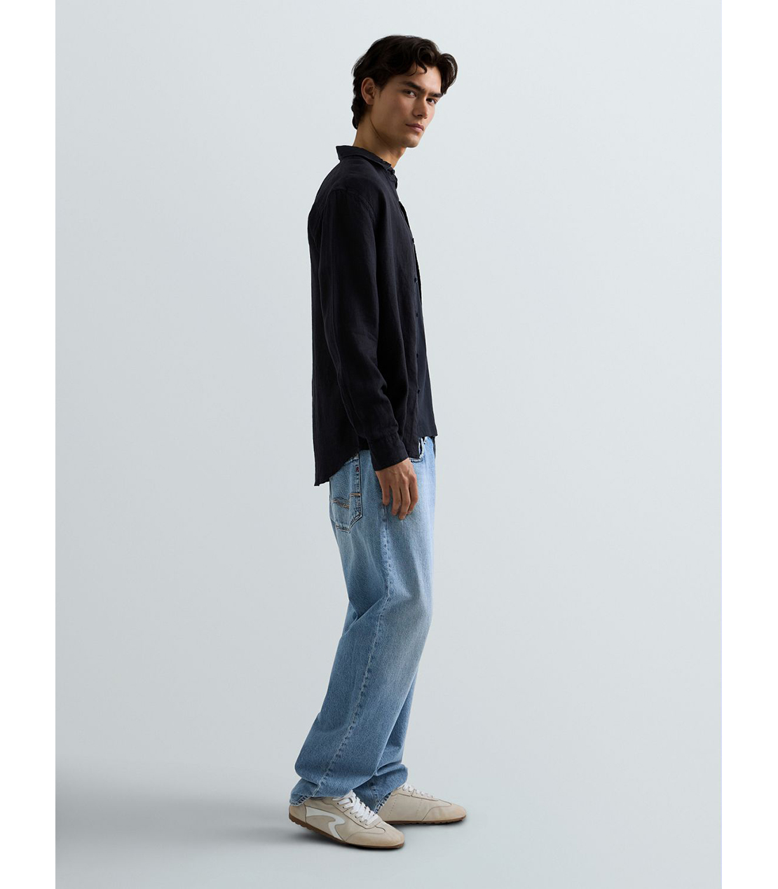 ガーメントダイリネンシャツ 詳細画像 ダークネイビー 4